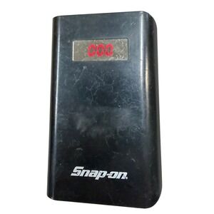 Snap-on Portable Power Bank Dual USB Charger LED Display Flashlight Black